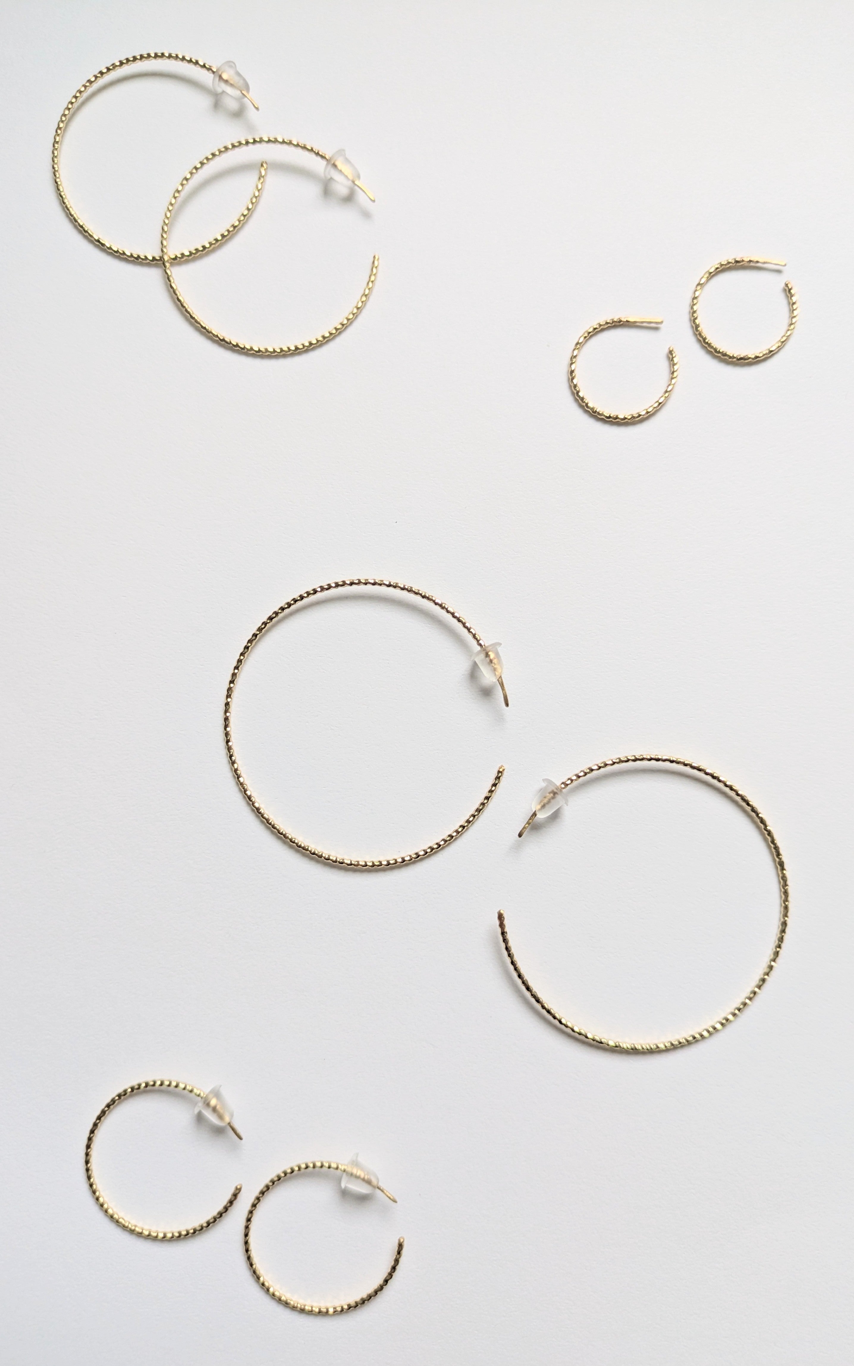 Mini Sleek Gold Hoop Earrings | Handmade 18g