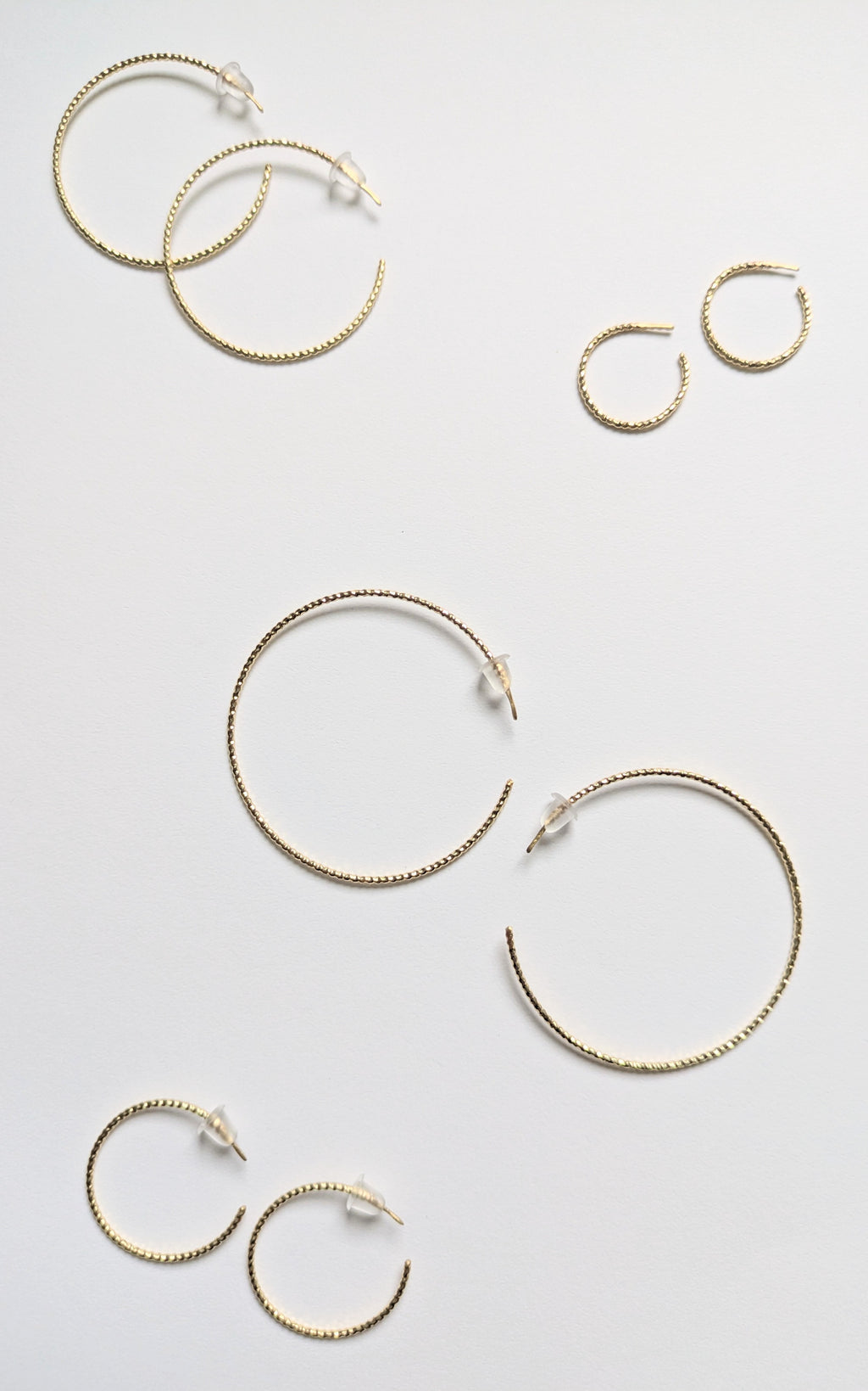 Medium Sleek Gold Hoop Earrings | Handmade 18g