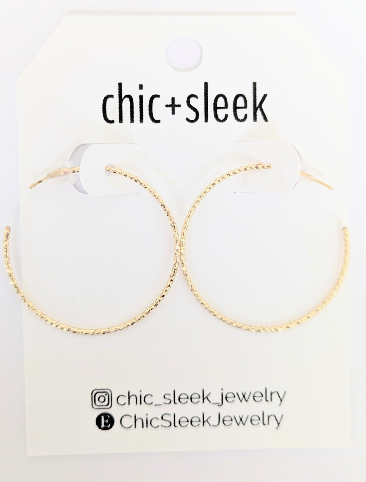 Medium Sleek Gold Hoop Earrings | Handmade 18g