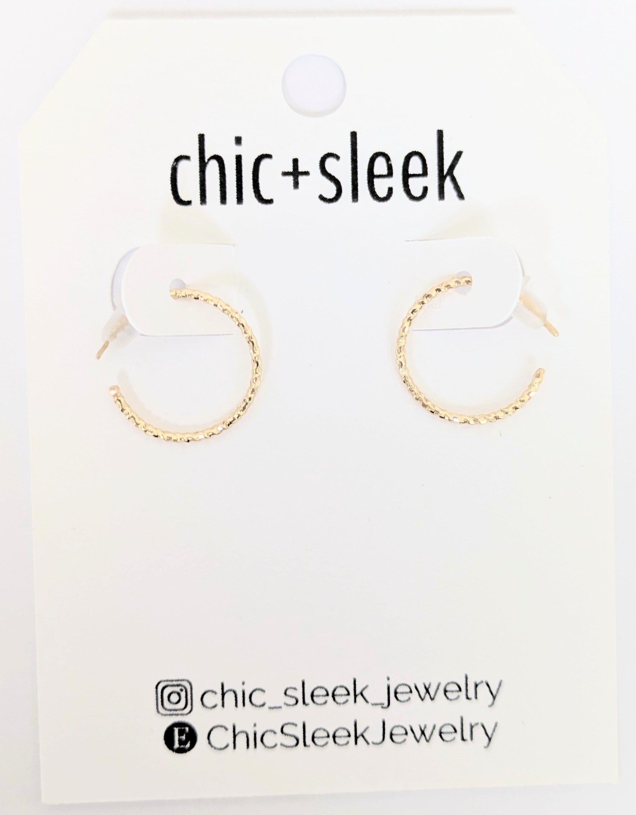 Mini Sleek Gold Hoop Earrings | Handmade 18g