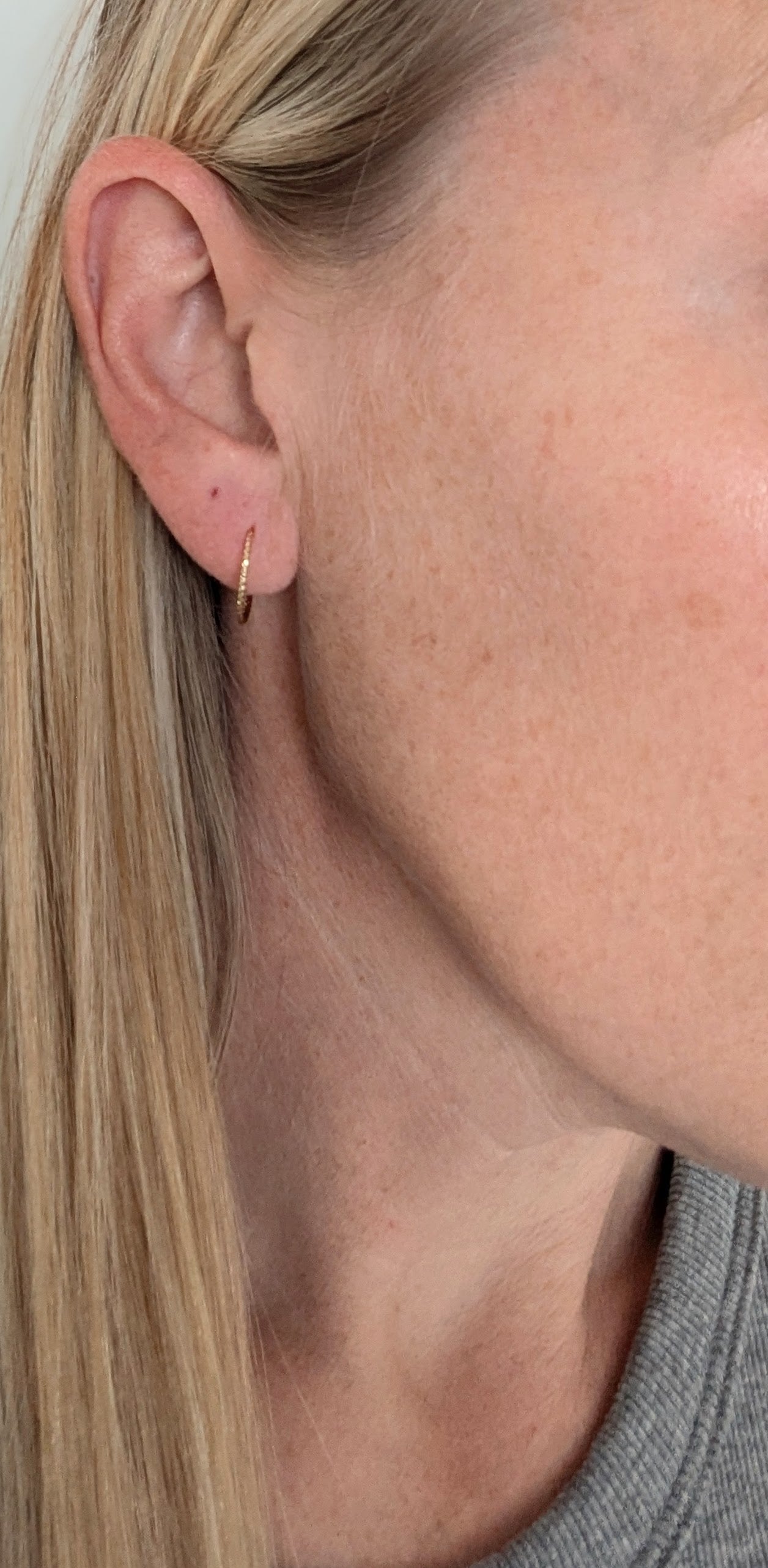 Mini Sleek Gold Hoop Earrings | Handmade 18g