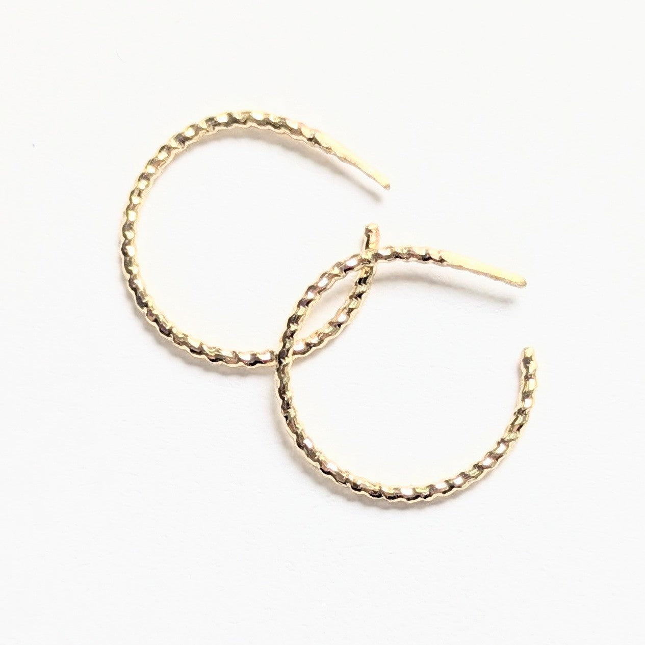 Mini Sleek Gold Hoop Earrings | Handmade 18g