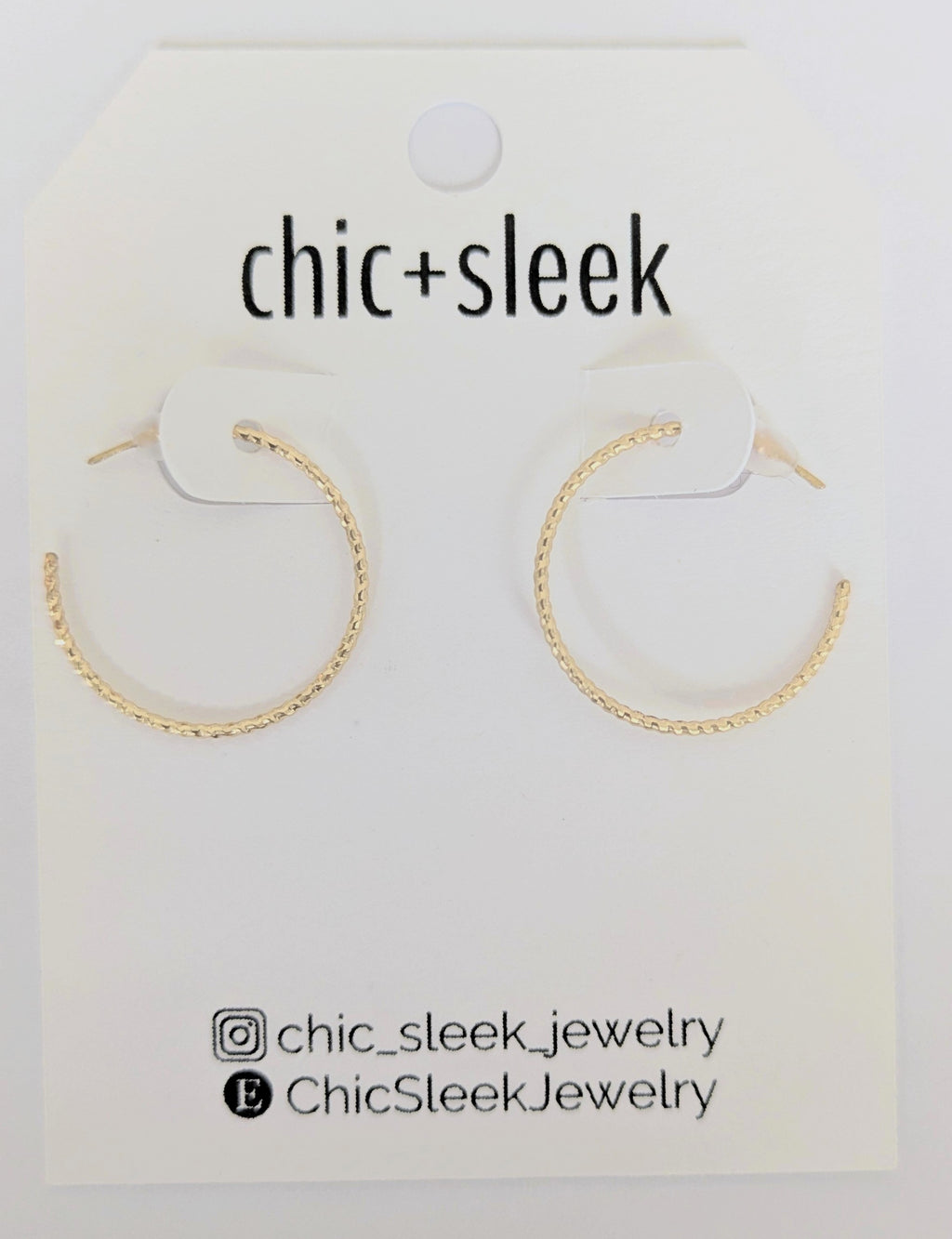 Small Sleek Gold Hoop Earrings | Handmade 18g