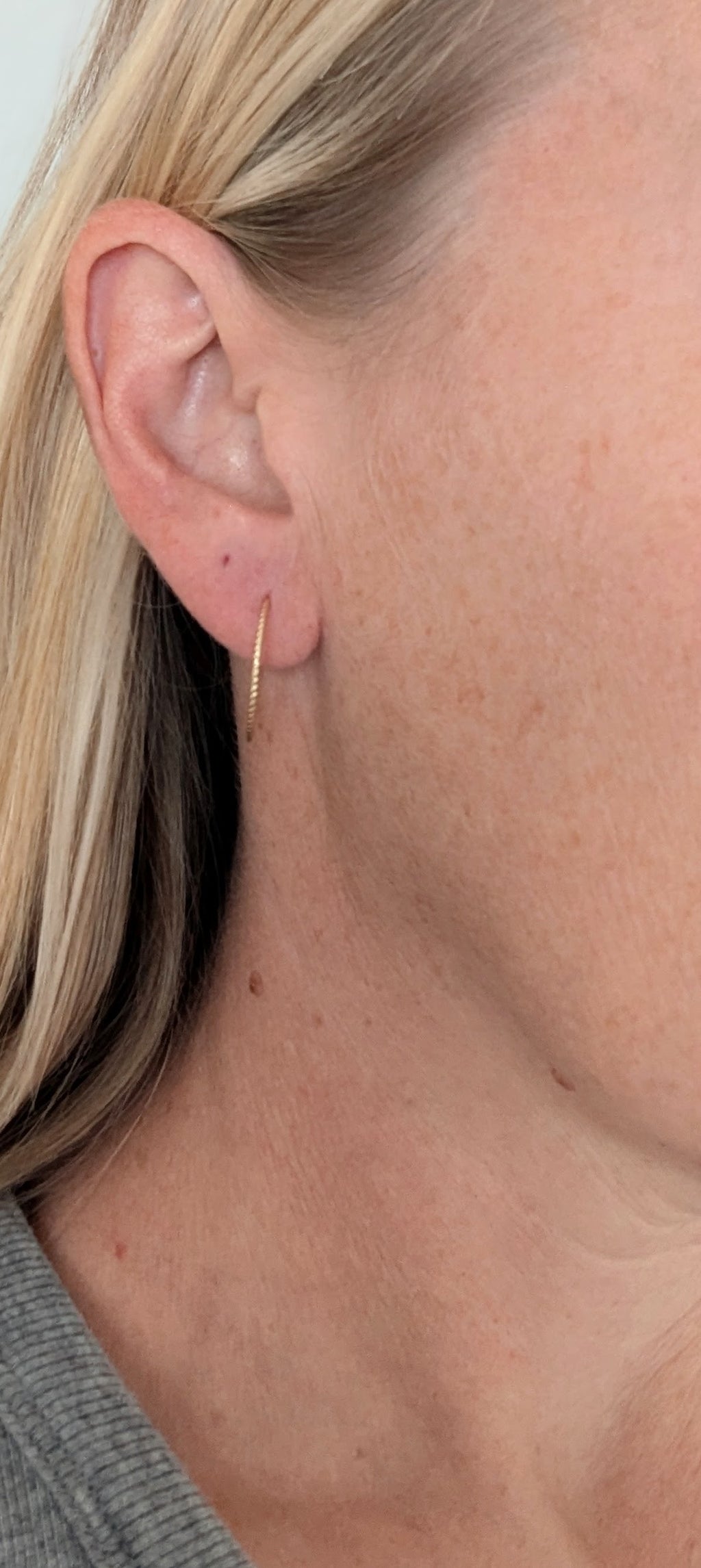 Small Sleek Gold Hoop Earrings | Handmade 18g