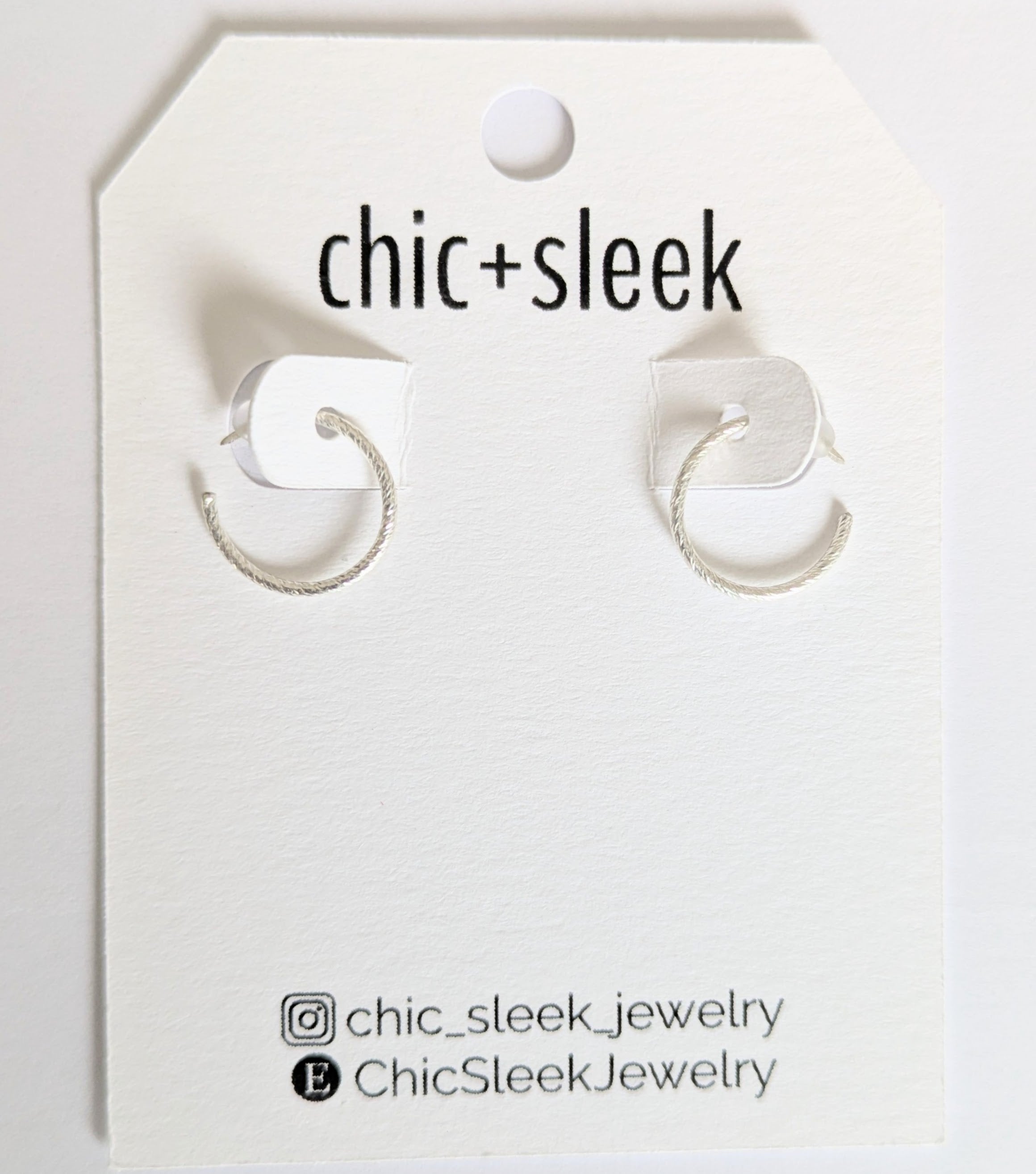 Mini Sleek Sterling Silver Hoop Earrings | Handmade 18g