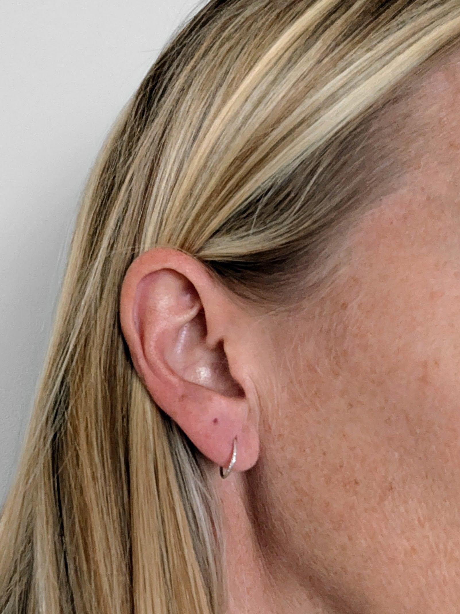 Mini Sleek Sterling Silver Hoop Earrings | Handmade 18g