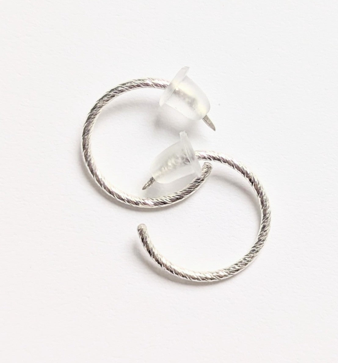 Mini Sleek Sterling Silver Hoop Earrings | Handmade 18g