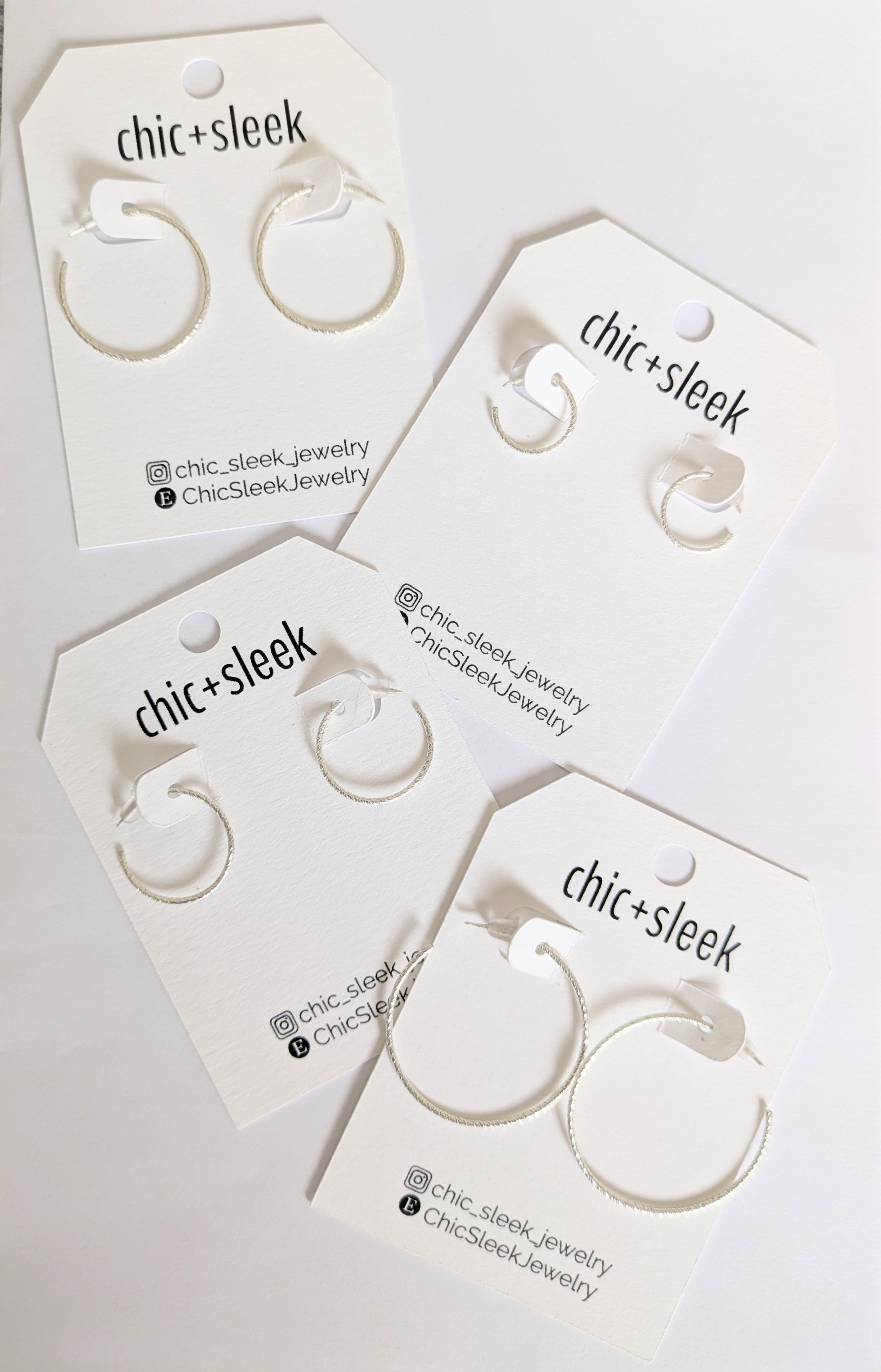 Small Sleek Sterling Silver Hoop Earrings | Handmade 18g