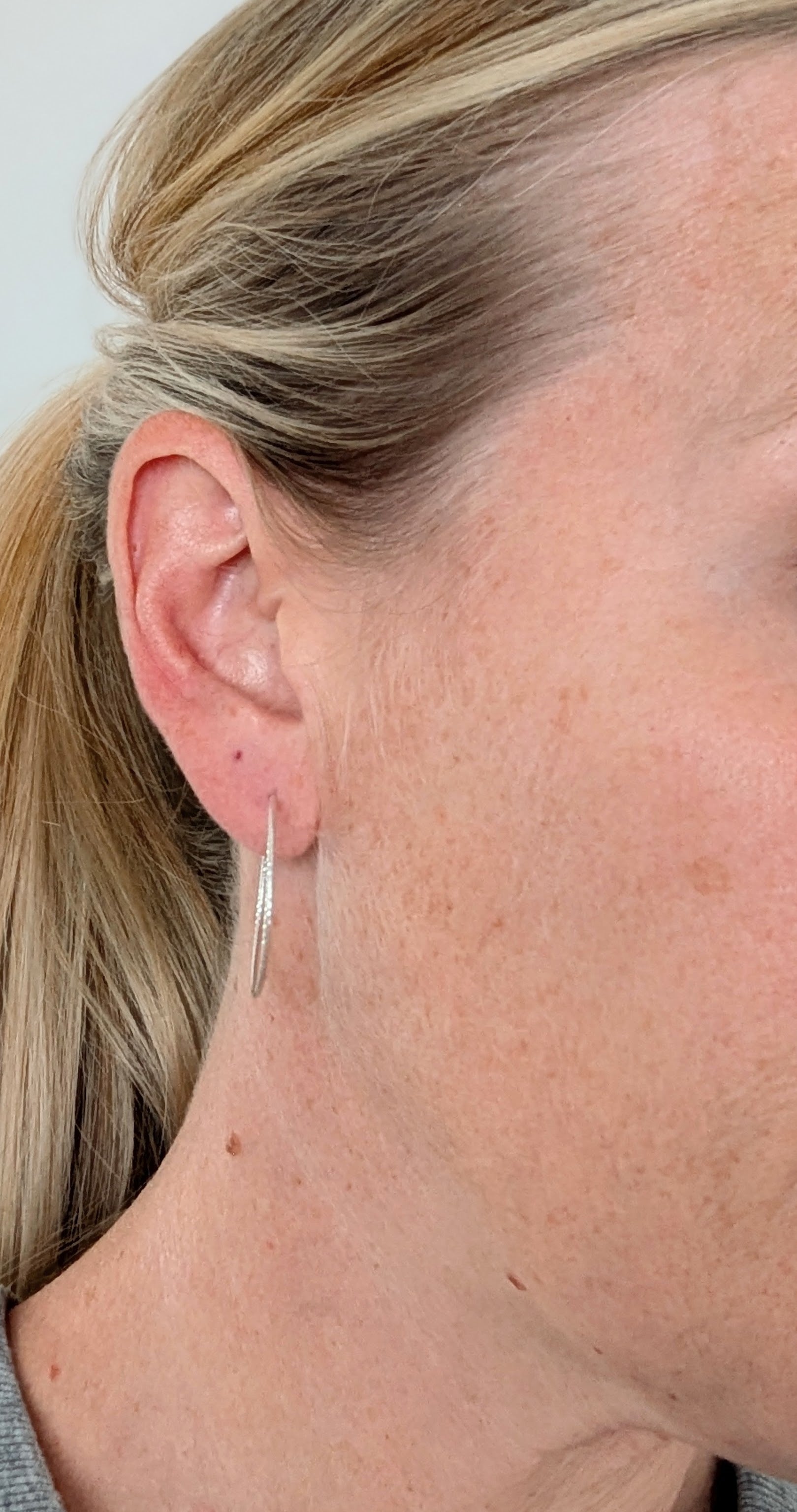 Large Sleek Sterling Silver Hoop Earrings | Handmade 18g