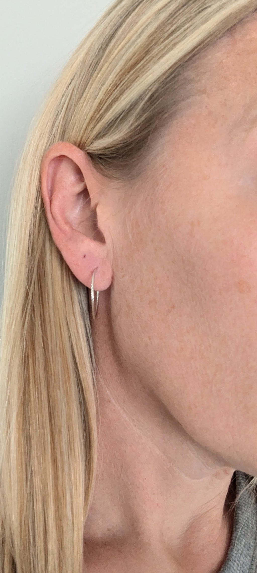 Medium Sleek Sterling Silver Hoop Earrings | Handmade 18g
